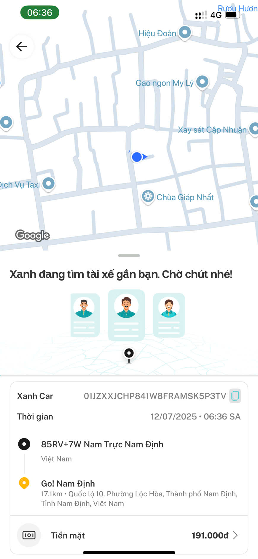 Hướng dẫn đặt xe Taxi Xanh trên app